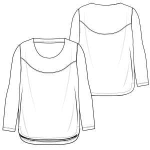 Patron ropa, Fashion sewing pattern, molde confeccion, patronesymoldes.com T-Shirt 6941 LADIES T-Shirts